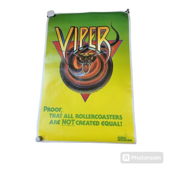 Vintage Disney Magic Kingdom Viper Poster 80s 90s - Picture 2 of 10